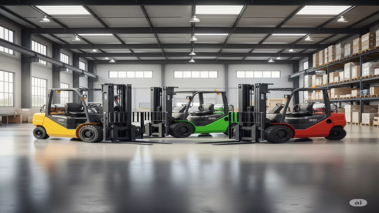 montacargasuno fente a otro en una bodega listos para trabajar Montacargas Reparacion de todo tipo de montacargas